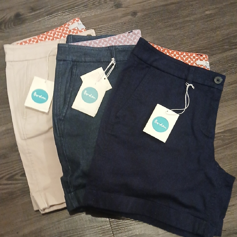 New Boden Bundle Shorts 6" Inseam Size 6